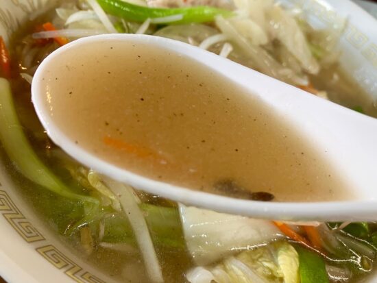 食道楽・チャンポン麺のスープ