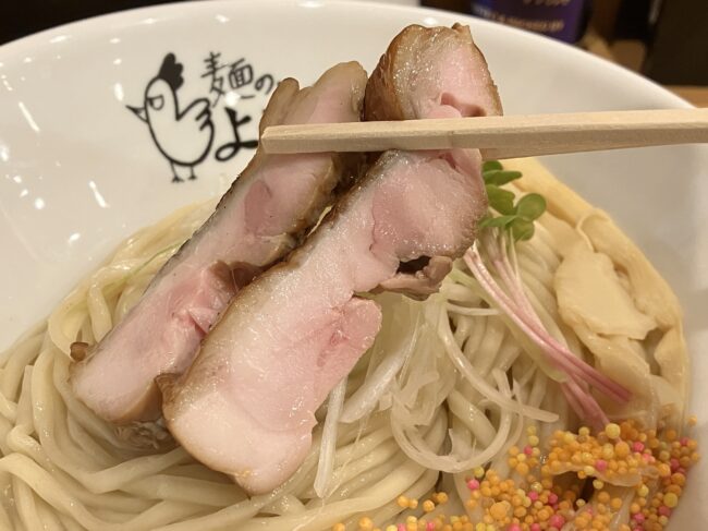 葛城市「鶏のようじ奈良」鶏ドロつけ麺のチャーシューアップ