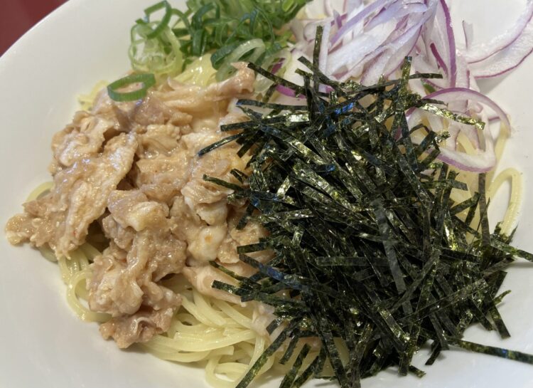 丸源ラーメン「和風肉つけ麺」のアップ写真