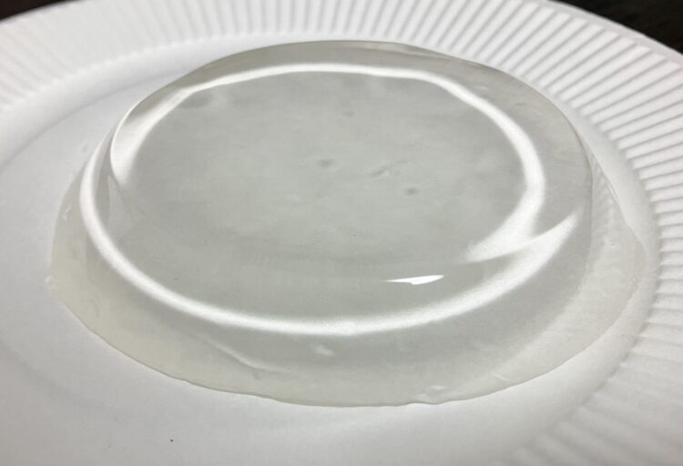 ファミマ「透明プリン」皿の上に乗せた写真