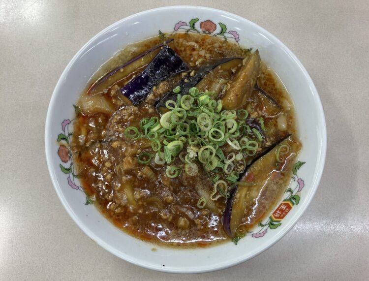 餃子の王将「麻婆茄子ラーメン」全体写真