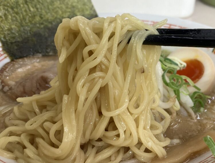 餃子の王将 ラーメンセット「餃子の王将ラーメン」麺アップ写真