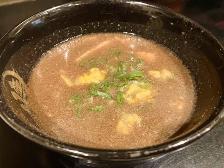 奈良市「無心」豚骨つけ麺スープ写真