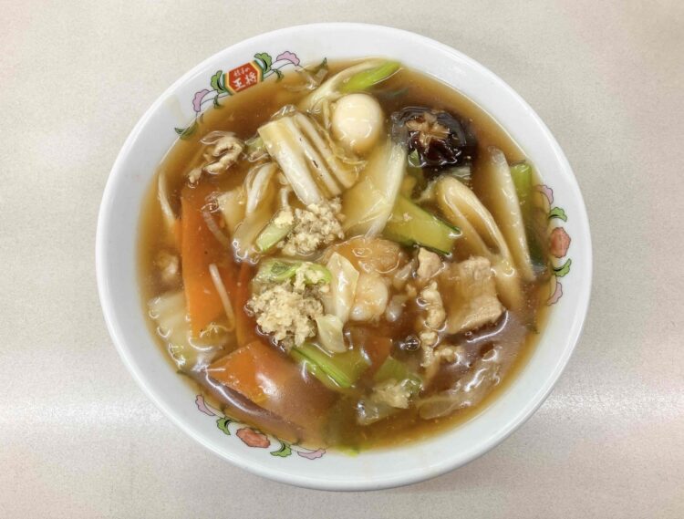 餃子の王将「五目あんかけラーメン」全体写真