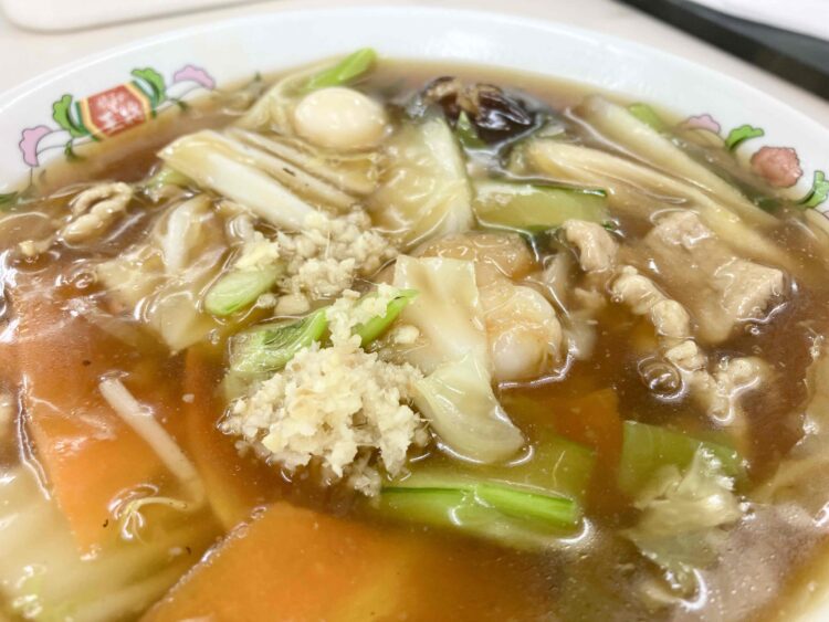 餃子の王将「五目あんかけラーメン」アップ写真