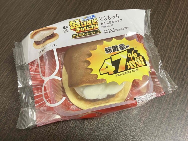 ローソン「盛りすぎ！どらもっち」パッケージ写真