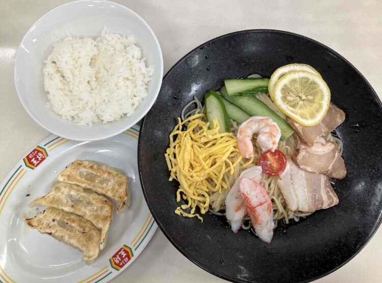 餃子の王将「冷やし中華セット」全体写真