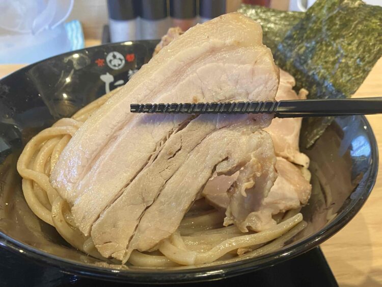 奈良・橿原の麺屋たけ井「特製つけ麺」チャーシューアップ