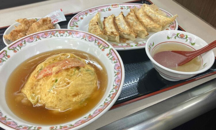 餃子の王将「天津飯セット」全体写真②