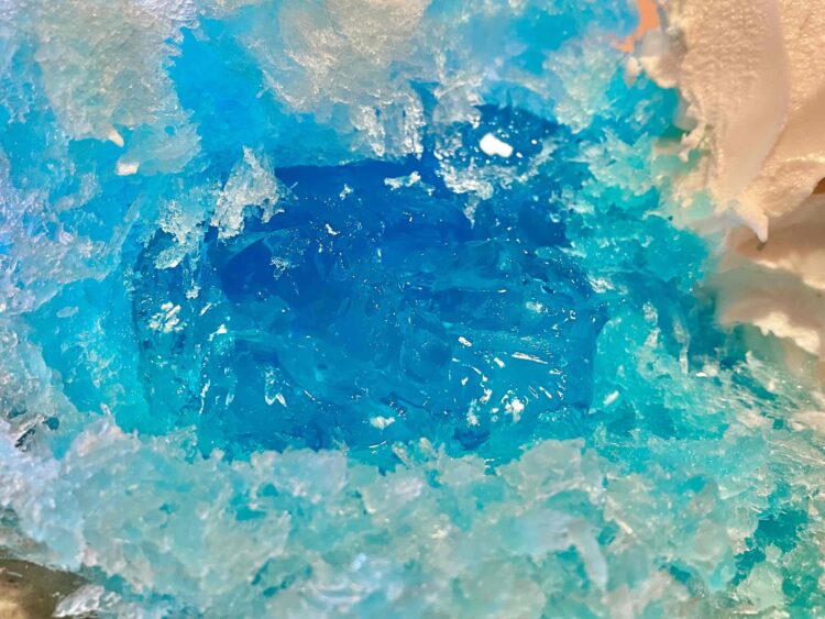コメダ珈琲店「グッピーラムネ氷」ゼリー写真