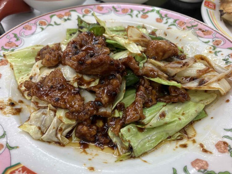 餃子の王将「中華セットB」回鍋肉全体写真