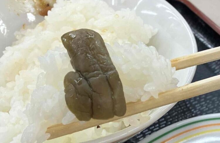 餃子の王将「中華セットB」漬物とライスの写真