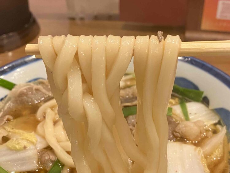 つくし「スタミな～らうどん」麺アップ写真