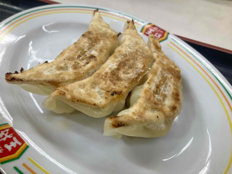 餃子の王将「極王天津飯セット」の餃子写真