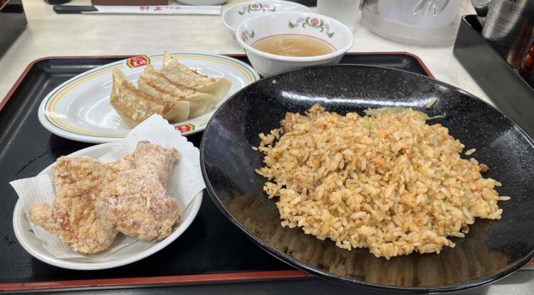 餃子の王将「極王炒飯セット」全体写真②