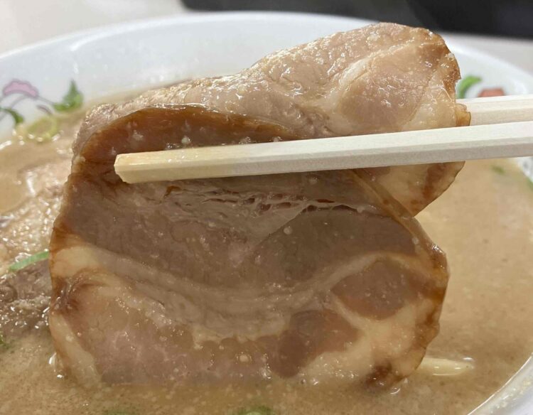 餃子の王将「チャーシュー麺」チャーシュー写真