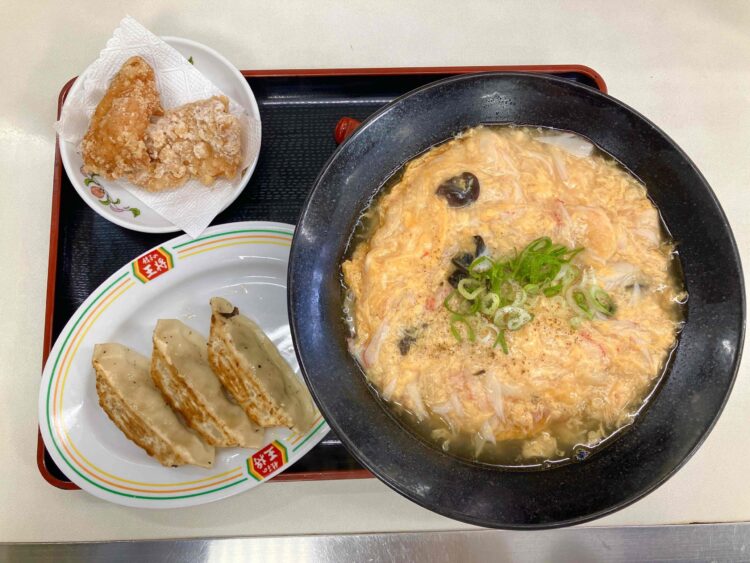 餃子の王将「極王天津麺セット」全体写真