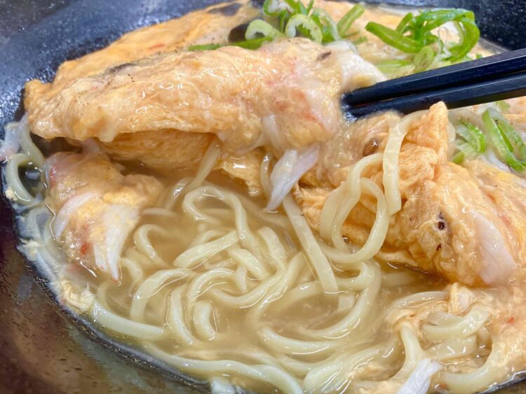 餃子の王将「極王天津麺セット」かに玉の裏アップ写真