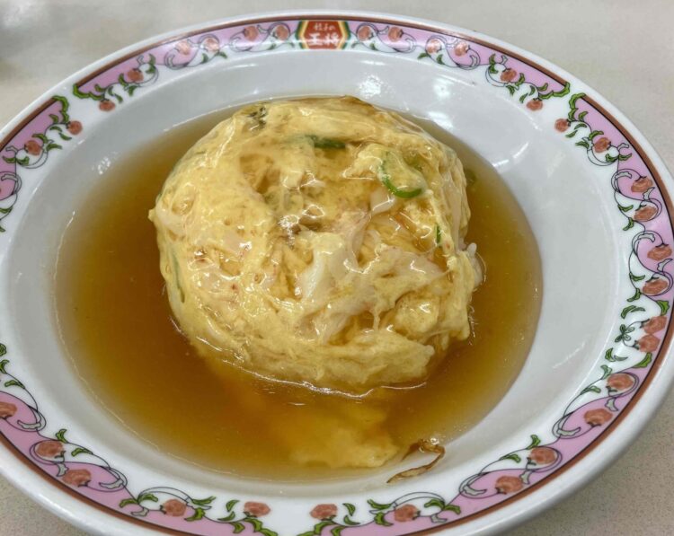 餃子の王将「天津飯」のアップ写真
