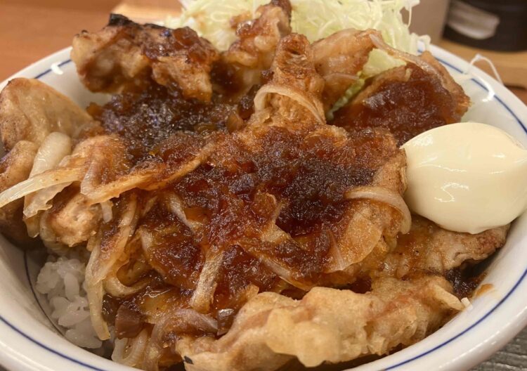 かつや「トンテキ丼」アップ写真