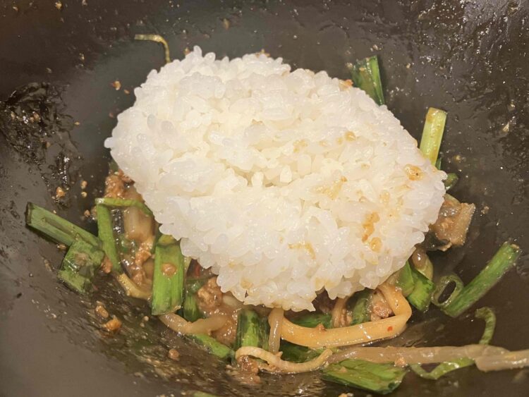 麺屋たけ井「台湾まぜそば」シメのライス