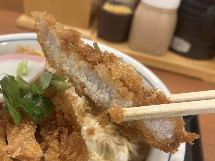 かつや「のせかつ丼」カツアップ写真