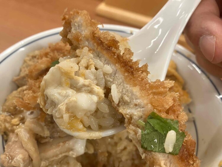 かつや「のせかつ丼」いただきます写真