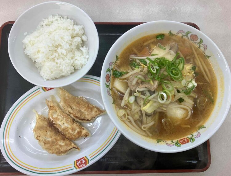 餃子の王将「火鍋湯麺フェアセットB」全体写真