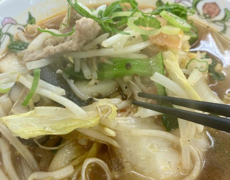 餃子の王将「火鍋湯麺」アップ写真