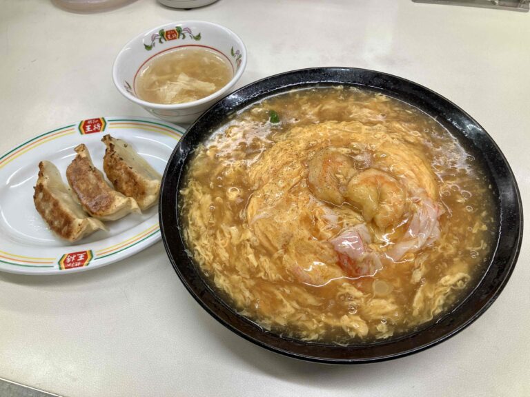 餃子の王将「極王天津炒飯＋餃子セット」の全体写真