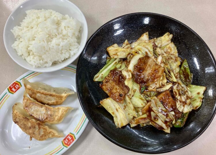 餃子の王将「極王回鍋肉セット」全体写真
