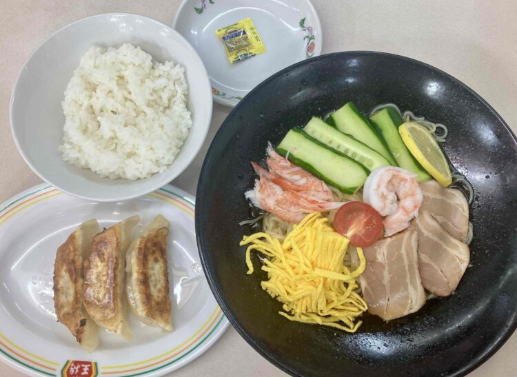 餃子の王将「冷し中華＆餃子セット」の全体写真
