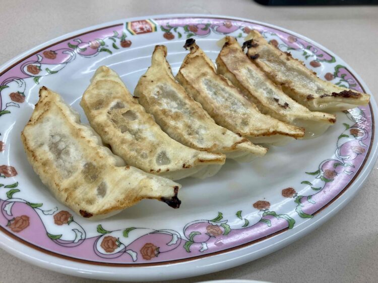 餃子の王将「餃子」のアップ写真。