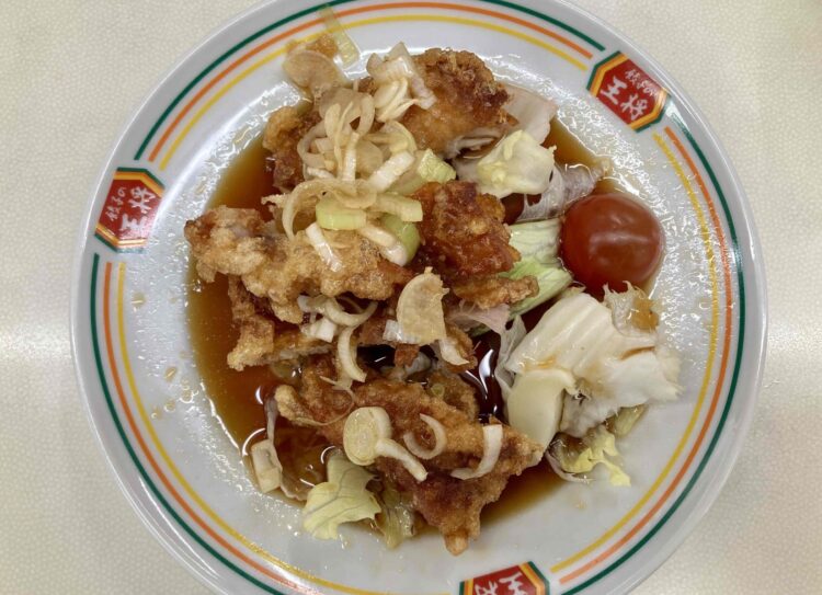 餃子の王将「ジャストサイズ油淋鶏」全体写真
