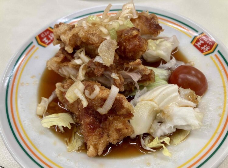 餃子の王将「ジャストサイズ油淋鶏」全体写真