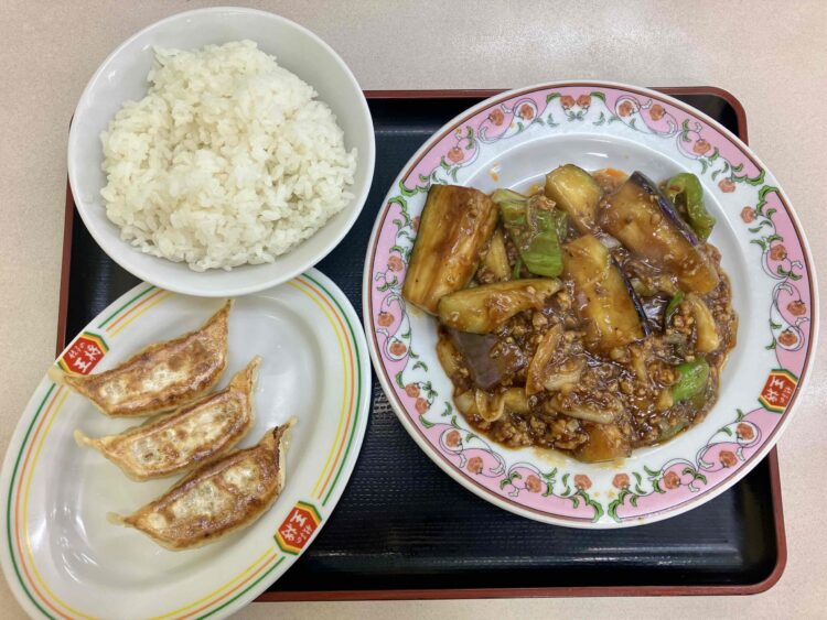 餃子の王将「麻婆茄子特選メニューＡ」全体写真