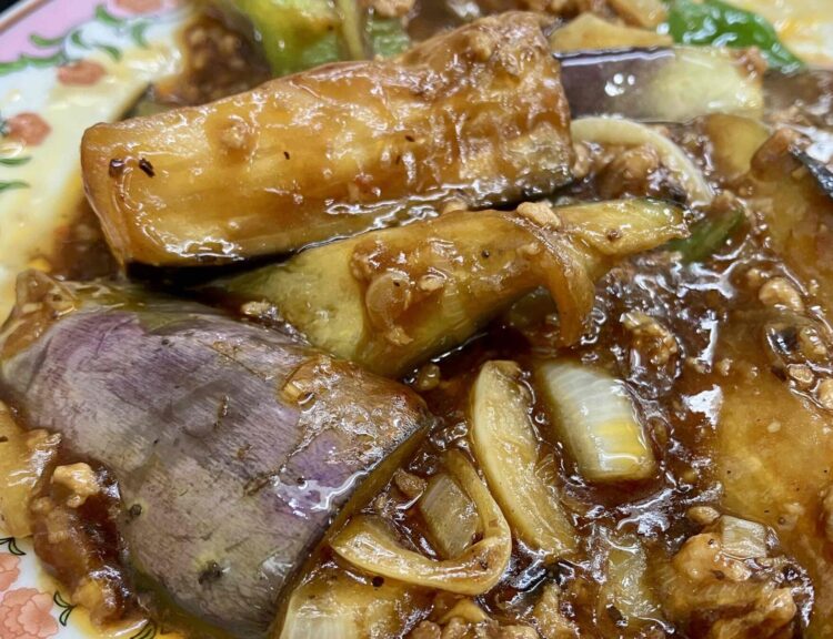 餃子の王将「麻婆茄子」アップ写真