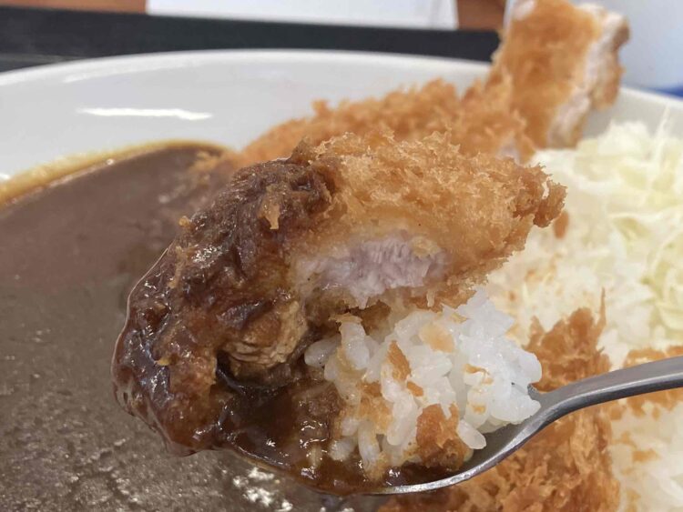 かつやの「カツカレー（梅）」いただきます写真