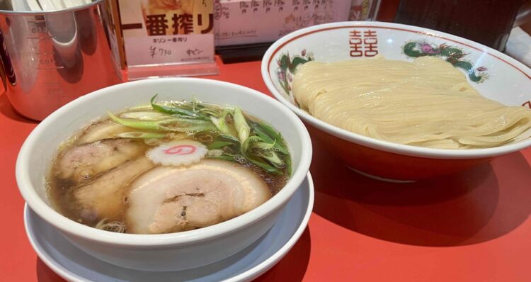 大阪市「カドヤ食堂総本店」つけそば全体写真
